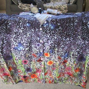 Blouse, Size 18W, V-Neck, Floral